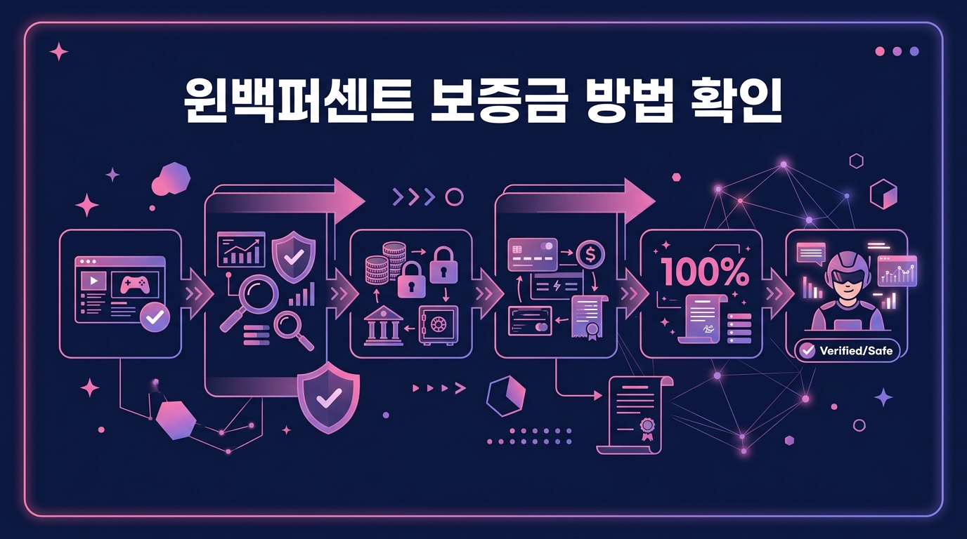 윈백퍼센트 보증금 방법 확인